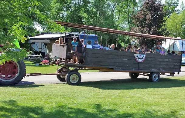 wagon ride and activities at Adventure Bound Southwoods